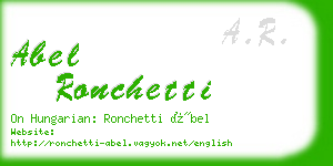 abel ronchetti business card